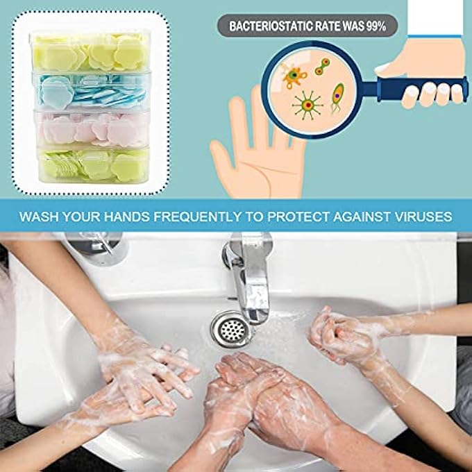FERCAISH 400 PETAL SOAP SHEETS, PORTABLE AND DISSOLVABLE SOAP PAPER SHEETS FOR HAND WASHING AND CLEANING, PERFECT FOR CHILDREN AND ADULTS ON OUTDOOR TRAVEL AND CAMPING HIKING(4 BOX SET) - Image 4